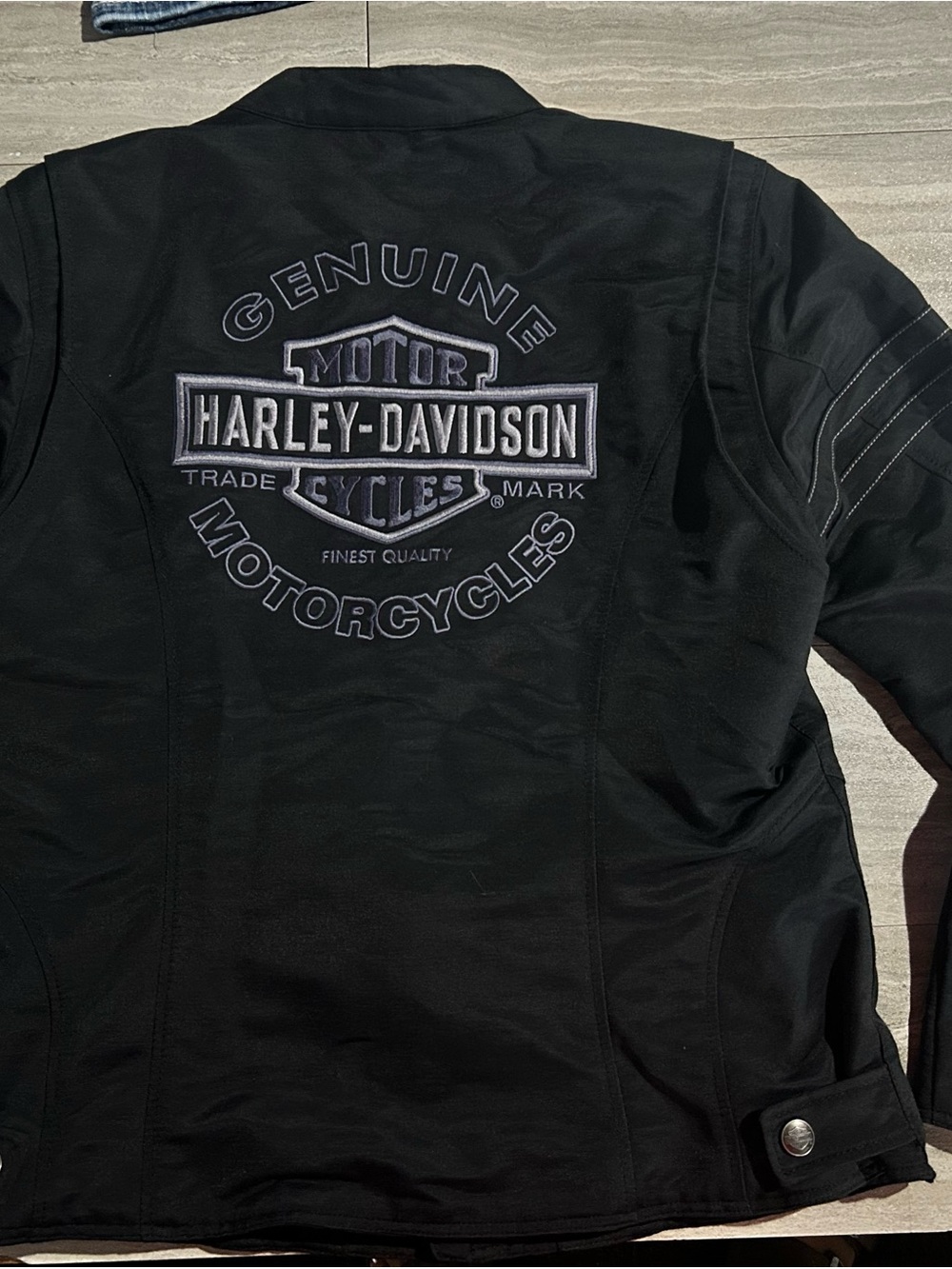 Harley-Davidson Women's Black Utility Jacket with Embroidered Crest